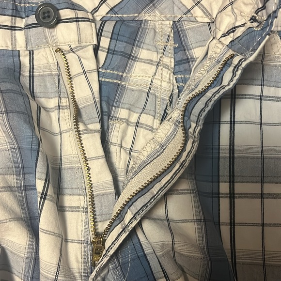 Authentic Issue Wrangler Real Comfortable Jeans Plaid Men’s Shorts NWOT $40 - Picture 12 of 13
